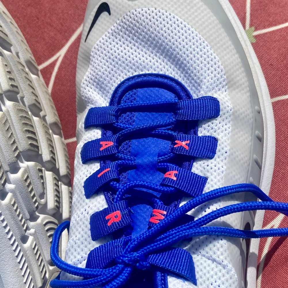 Nike Air Max: Women's White, Cobalt Blue, Coral- AA2168-101 Women- U.S.(8) - Picture 6 of 9